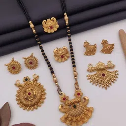 Bhanu diam Gold-Plated Brass Jewellery Set-picture-30