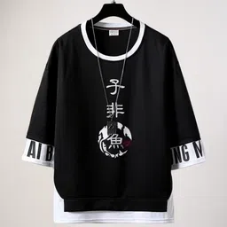 AUTNA Men Graphic Printed Drop-Shoulder Sleeves T-shirt image 3