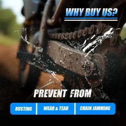 moto genius Chain Lube Applicator, Chain Cleaning Brush (Black) Combo image 4