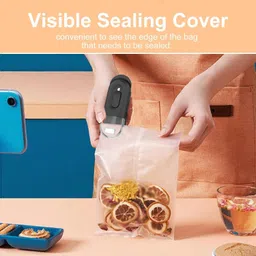moshtu Mini Bag Sealer, Foil Sealer Mini, 2-in-1 Sealing Machine Bag Sealer with Cutter Hand Held Heat Sealer image 2