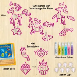 imagimake Window Art Unicorn | Glass Painting Kit image 2