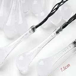 SPARK WORLD Yellow Waterdrop Shaped LED String Lights image 2