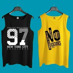 Pack of 2 Men Printed Gym Vest Sando Men Vest-image-30
