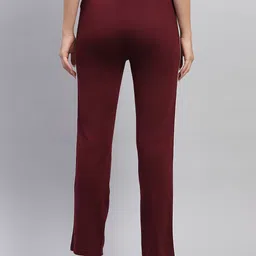 monte carlo Women Solid Maroon Track Pants image 4