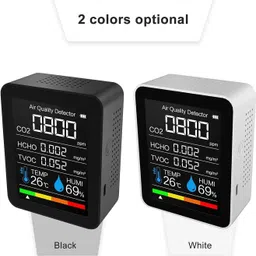 rrmin Fokat Carbon Dioxide Detector Temperature/Humidity Air Quality Monitor Air Quality Meter image 2