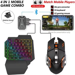 DWH Bluetooth Gaming Keyboard Mouse Convertor For Smartphone 4 in 1 Game Combo Combo Set Designed for Gaming-picture-11