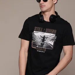 The Roadster Lifestyle Co. Biker Printed Pure Cotton T-shirt-picture-23