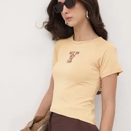 The Roadster Lifestyle Co. Typography Print Bamboo Tank Crop Top-image-75