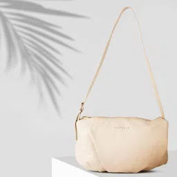 Caprese Women Beige Structured Shoulder Bag-picture-34