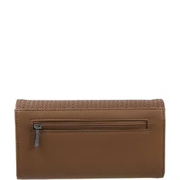 Mochi Brown Textured Foldover Clutch image 5