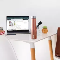 EDUWAY Lio Water Bottle ‎Stainless Steel 100% Leaf Proof 1 L Rose Gold (Pack of 4) image 5