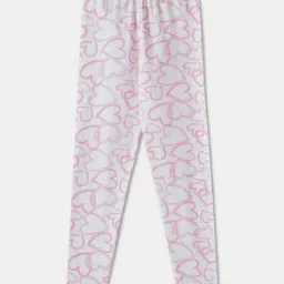 R&B Kids White Printed Regular Fit Leggings-picture-34