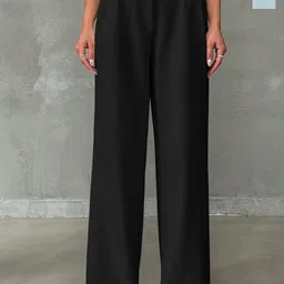 KERI PERRY Women Pack of 2 Relaxed Straight Leg High-Rise Non Iron Trousers-image-46
