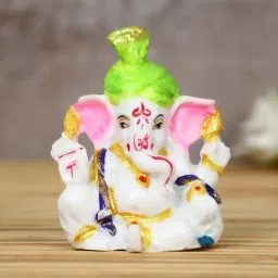 eCraftIndia Decorative Lord Ganesha Idol for Car Dashboard, Home Temple and Office Desks-image-8