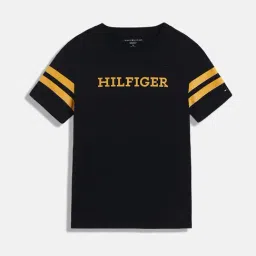 Tommy Hilfiger Navy Cotton Regular Printed T-Shirt-picture-43