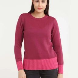 Zink London Purple Regular Fit Sweater-picture-23