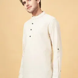 Urban Ranger by Pantaloons Beige Cotton Slim Fit Shirt image 3