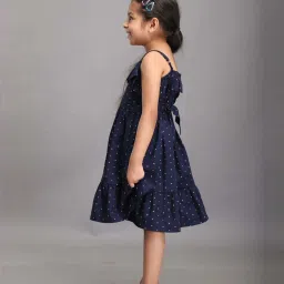 Biglilpeople Girls Navy Cotton Printed Dresses image 4