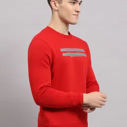 Monte Carlo Red Regular Fit Logo Printed Sweatshirt image 4