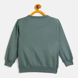 Duke Kids Green Graphic Print Full Sleeves Sweatshirt image 2