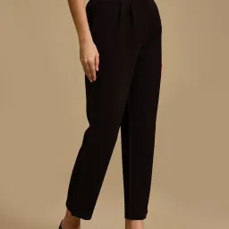 Kazo Black Plain Trousers image 4