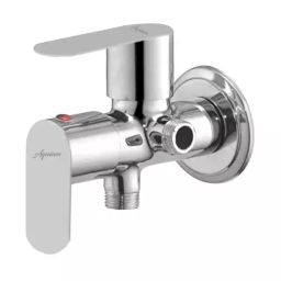 Aquieen Silver Chrome Finish Wall Mount 2 Way Angle Cock with Wall Flange, AQN 185-picture-22