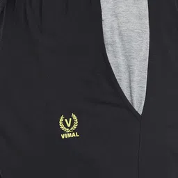 mack jonney VIMAL JONNEY Men Black Solid Lounge Shorts C9-BLACK001 image 5