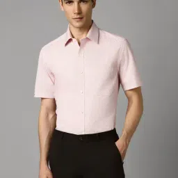 Louis Philippe Pink Cotton Regular Fit Printed Shirt-picture-18