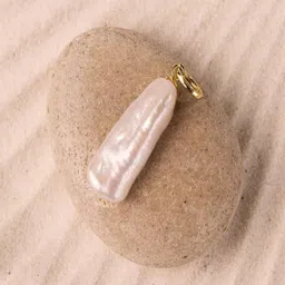 AQUASTREET 18K Gold Plated Waterproof Anti-Tarnish Long Rectangle Baroque Pearl Charm-picture-10