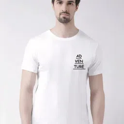 Friskers White Cotton Slim Fit Printed T-Shirt-image-33