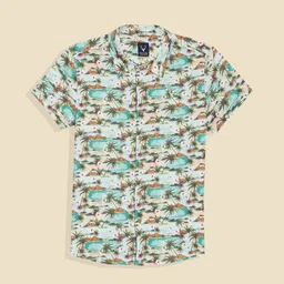 Allen Solly Junior Boys Opaque Printed Casual Shirt-picture-10