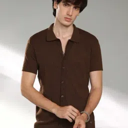 Campus Sutra Brown Regular Fit Shirt-picture-40