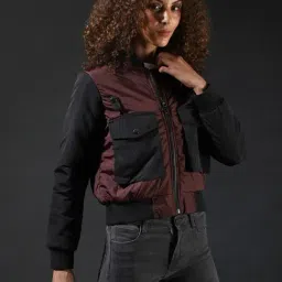 Campus Sutra Red Other Print Jacket image 4