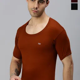 Lux Cozi Pack Of 3 Assorted Combed Cotton Innerwear Vests image 1