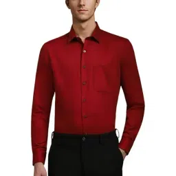 Louis Philippe Maroon Slim Fit Shirt-picture-36
