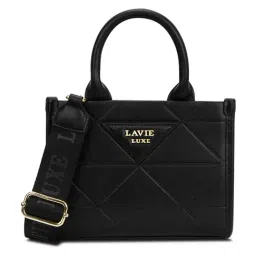 LAVIE LUXE Black Lisa Textured Extra Small Satchel-picture-26