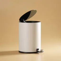 Pure Home and Living Ivory Carbon Steel Waste Bin-picture-21