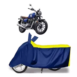 Auto Pearl Bike Cover for Honda Hness CB350 (Yellow & Blue)-picture-23
