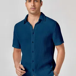 Color Bucket Men Standard Solid Casual Shirt-picture-24