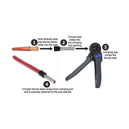 Rpi Shop 4 SQMM (E4009) Wire Ferrules Copper Crimp Connector Grey (Pack of 200) image 5