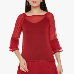 Oxolloxo Red Mini Dress With Cami-picture-24
