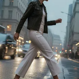 KASSUALLY Women Olive Green Solid Denim Jacket image 3