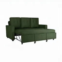 Duroflex Ease Green 3 Seater Sofa Cum Bed with Pullout Mechanism image 4