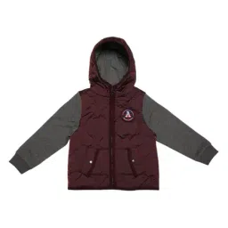 Allen Solly Junior Maroon Solid Jacket-picture-26