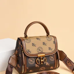 Diva Dale Ethnic Motifs Textured PU Structured Sling Bag with Cut Work-image-44