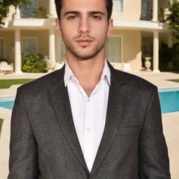 PRINTINDIA Men Solid Notched Lapel Collar Single Breasted Blazer image 4