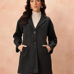 all about you Notched Lapel Single-Breasted Overcoat image 5