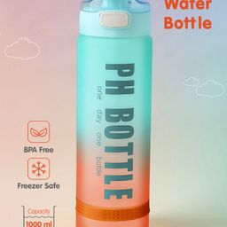 fab n funky Regular Water Bottle with PH Bottle Print Blue - 1000 ml-picture-6