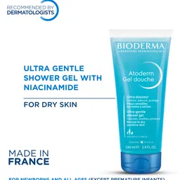 Bioderma Atoderm Gel Douche Ultra Gentle Soap Free Shower Gel With Niacinamide for 24H Hydration - 100 ml-image-3