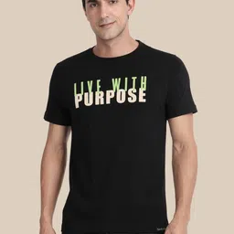SOULIVELY 'Live With Purpose' Moisture-Wicking Pure Cotton Motivational T-Shirt-picture-24